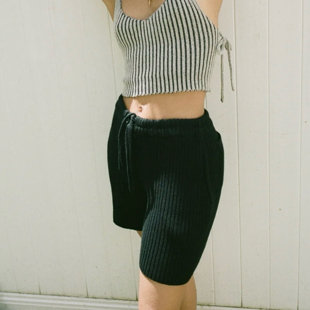 Kordal handmade alpaca + Pima knit shorts